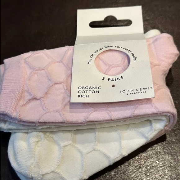 John Lewis Tex Diamond Socks -2 Pair Size 4-8 New - Picture 1 of 2